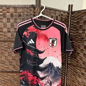 adidas Japan Pink and Black Men's Soccer Jersey
